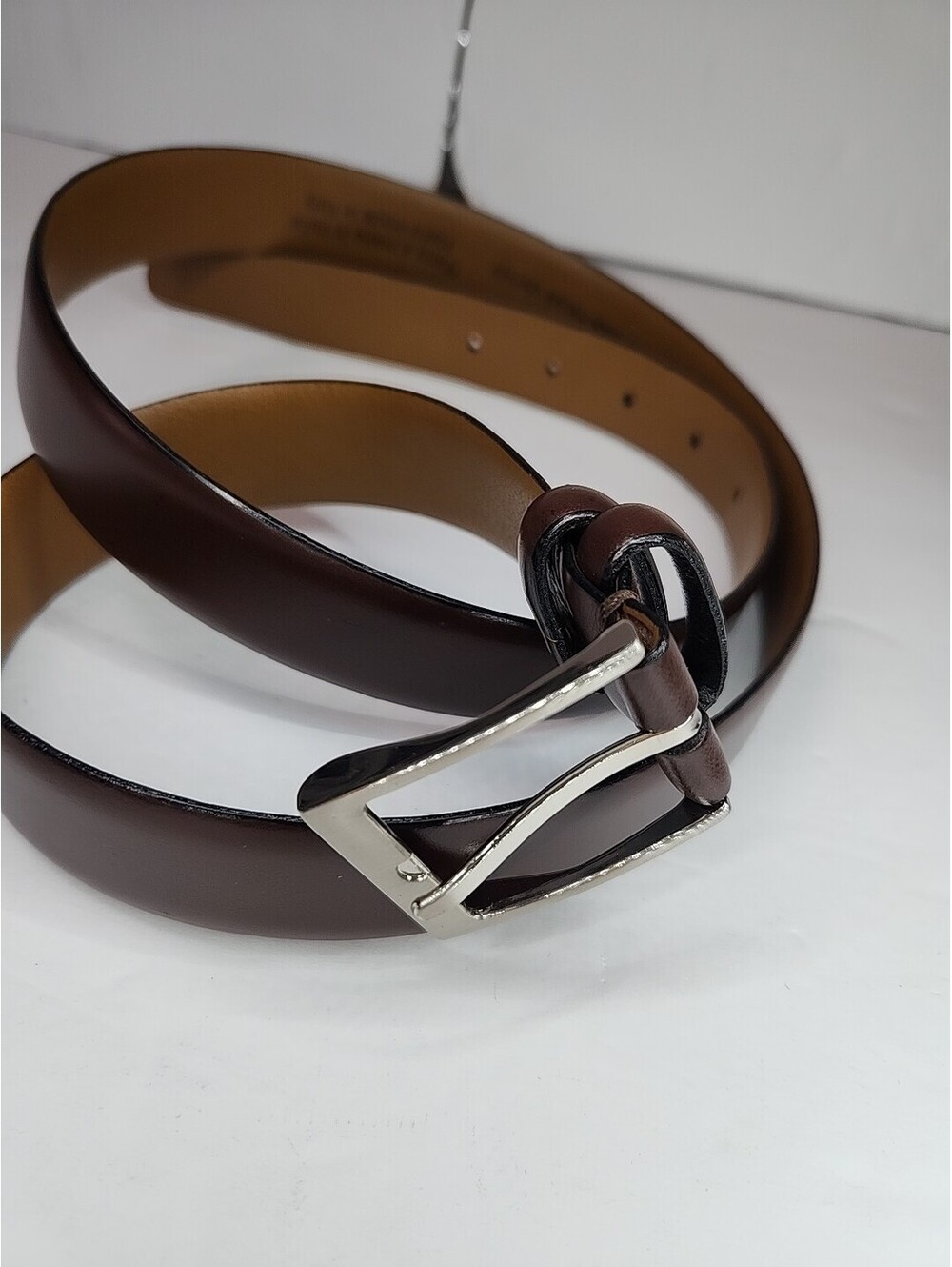 Fatto a mano Italian Genuine Leather Mens Drk Brn Belt Size 52/105